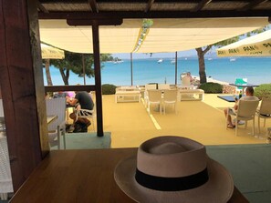 Outdoor dining - Villa Pina TOP****Apartment Nicos at the see 2-4 persons (Tisno)