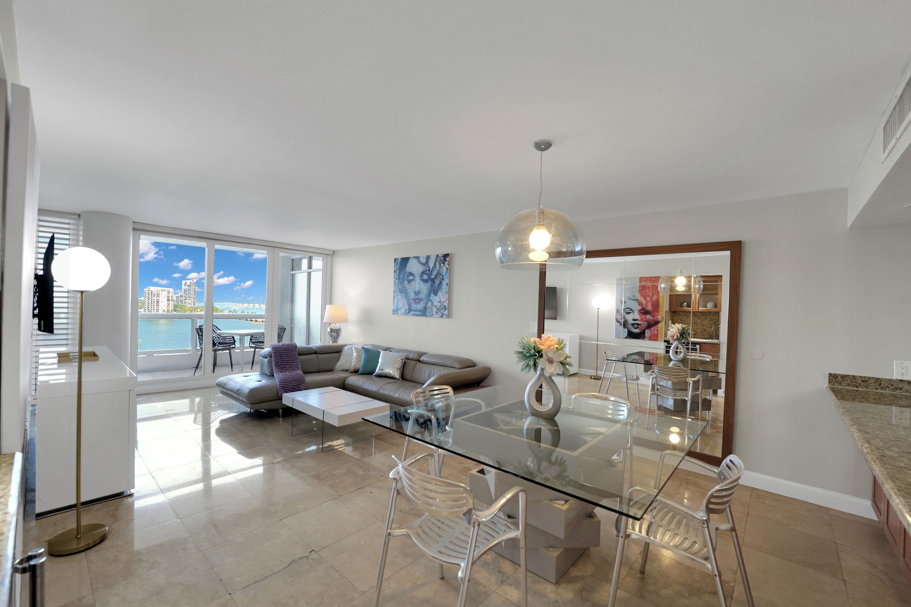 Permanent Vacation! 2 Bedroom Direct Water View Condo in Miami!