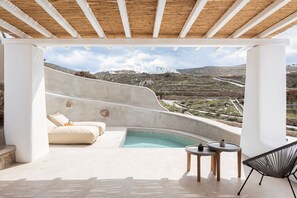 Partial Sea View Suite With Jetted Mini Pool | Terrace/patio - Koumi Homes Mykonos (Mykonos)