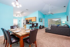 TV, DVD player, table football