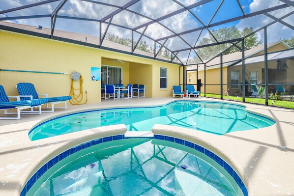 Outdoor pool, a heated pool