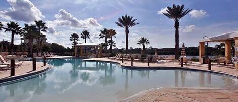 Outdoor pool, a heated pool