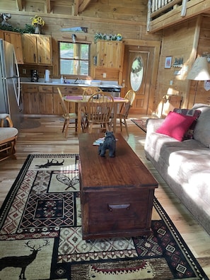 Smart TV, fireplace, video games, table football