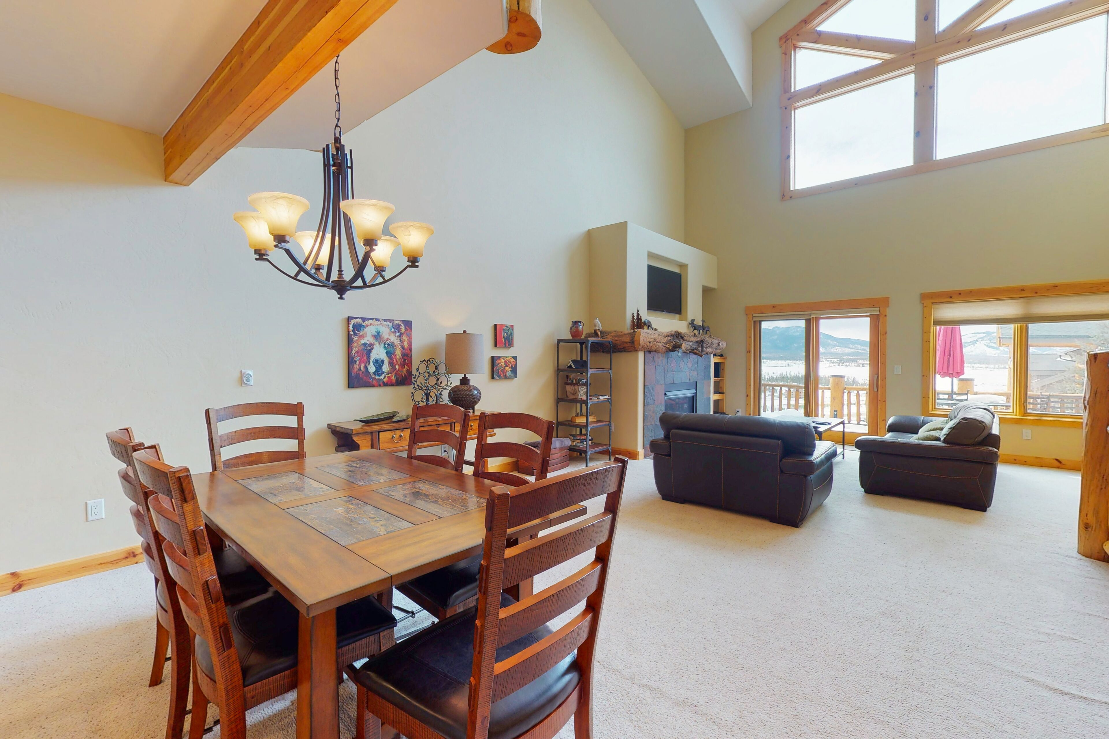 Rustic townhome in great location with incredible loft bedroom & stunning view