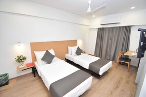 Premium bedding, Tempur-Pedic beds, blackout curtains