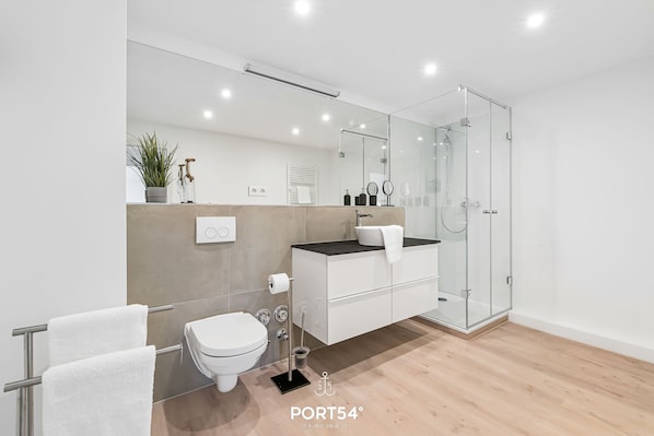 Een douche, een haardroger