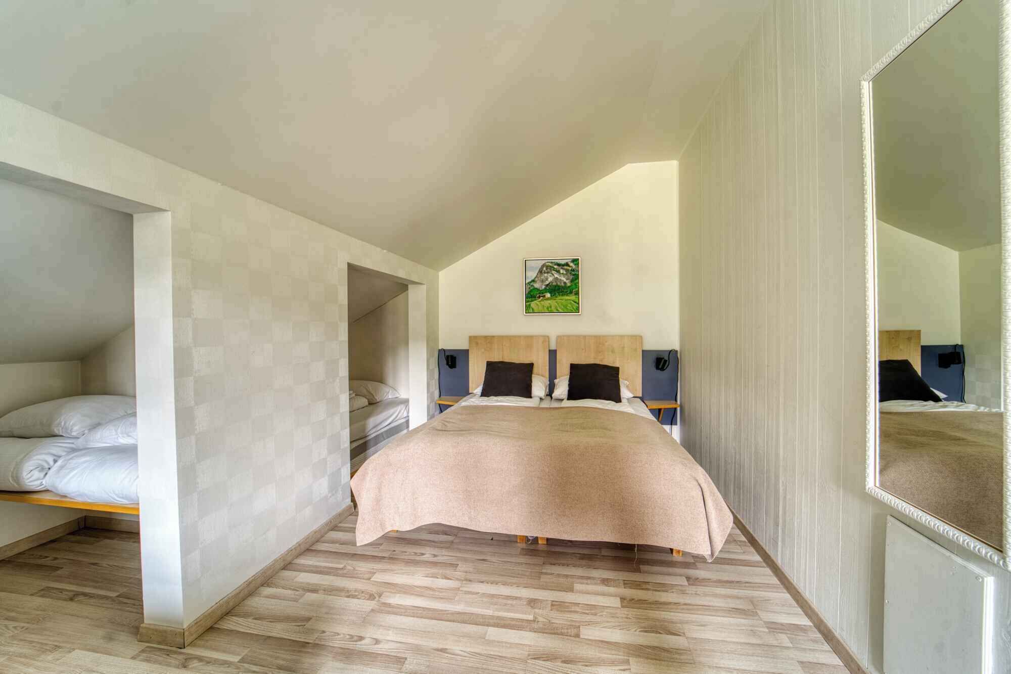 junior quadruple room | 1 bedroom, minibar, desk, laptop workspace