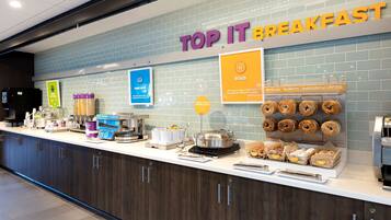 Free daily self-service breakfast