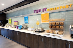 Free daily self-serve breakfast
