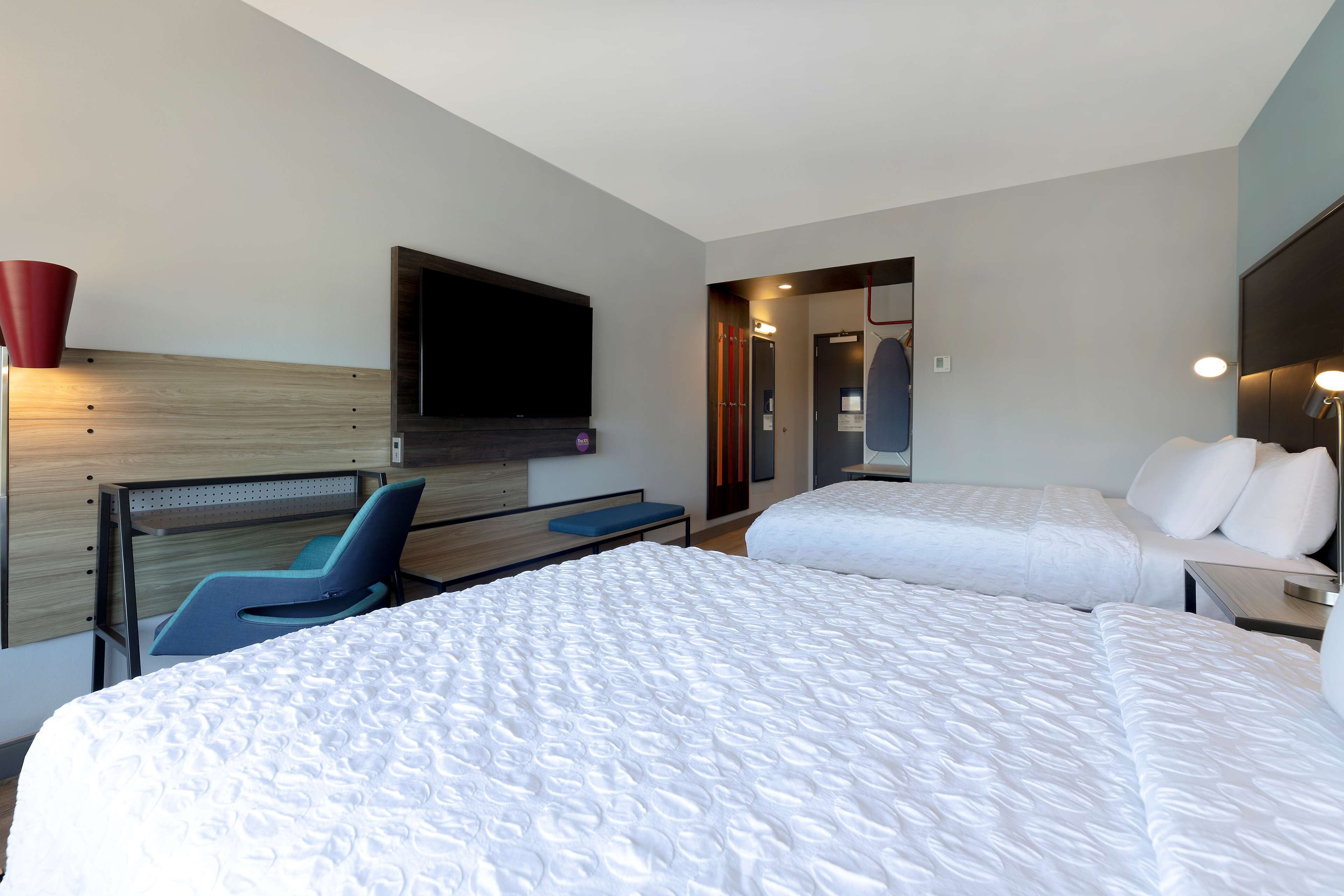 room, 2 queen beds | laptop workspace, free wifi, bed sheets