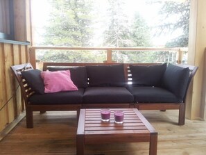 Fernseher, Kamin, DVD-Player, Videothek