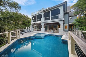Pool - Ideal Kiawah LUXURY 6 BR! Pool, Oceanview, Private Boardwalk to Beach! (Johns Island)