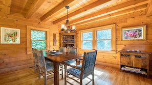 Dining - Smoky Mountain Retreat Home Gated Community (Maggie Valley)