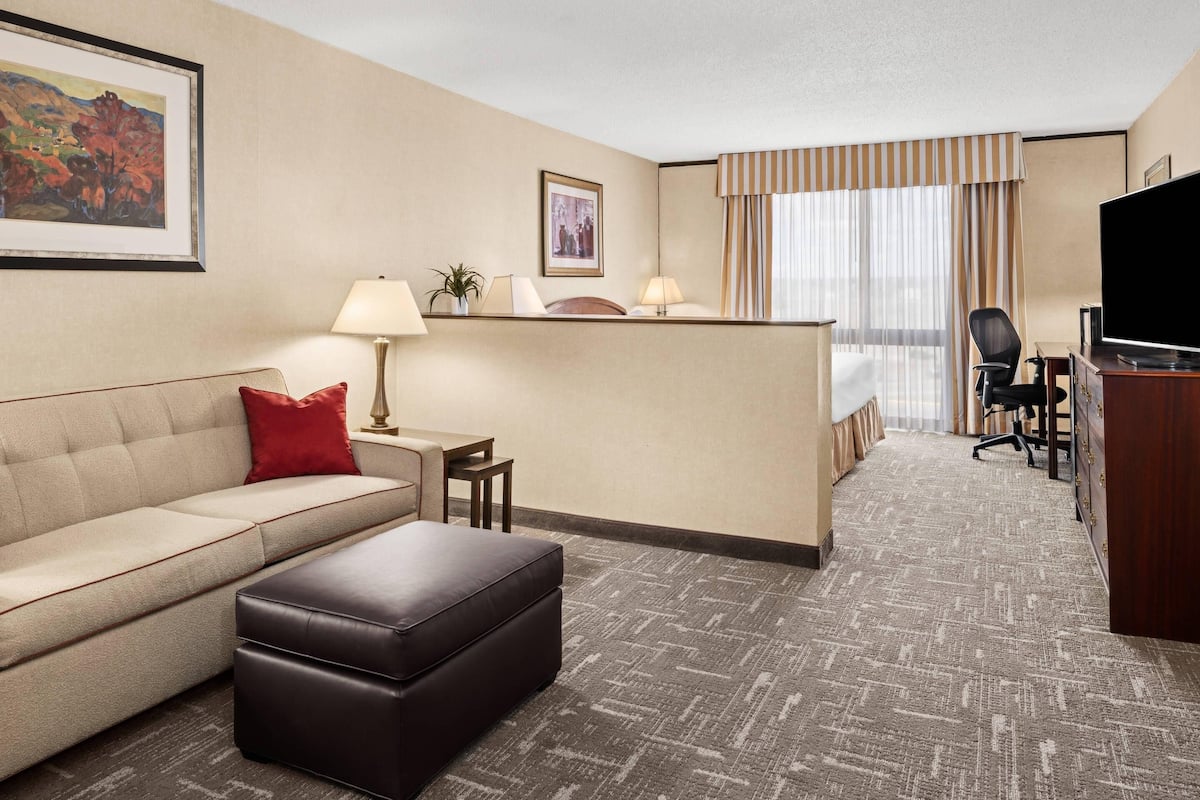 Standardrum - 1 kingsize-säng med bäddsoffa - icke-rökare | Sängtillbehör av högsta kvalitet, bäddmadrasser och skrivbord