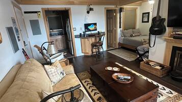 Smart TV, books, stereo, computer monitors