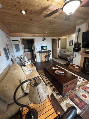 Smart TV, books, stereo, computer monitors