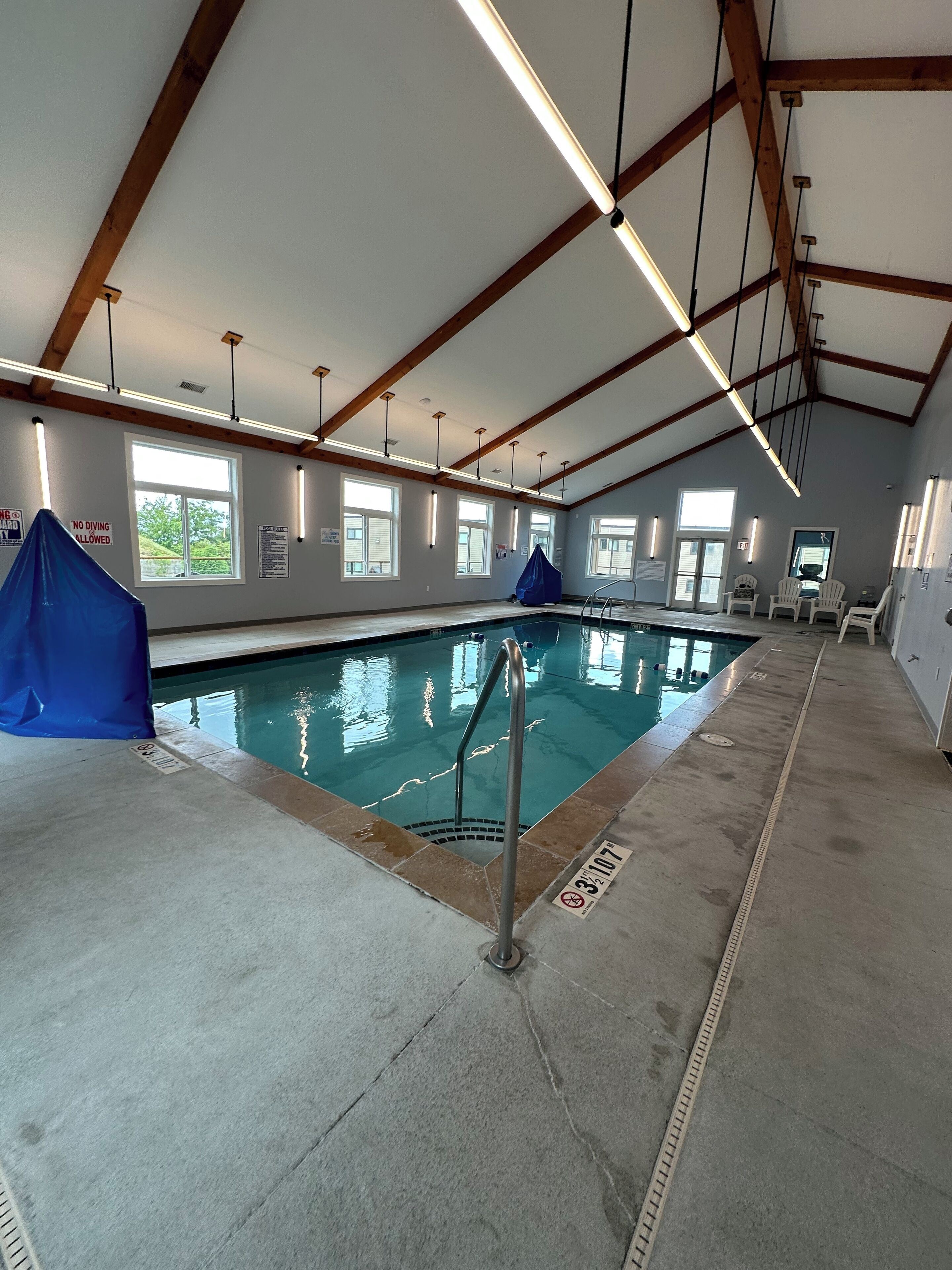 Indoor pool, a heated pool