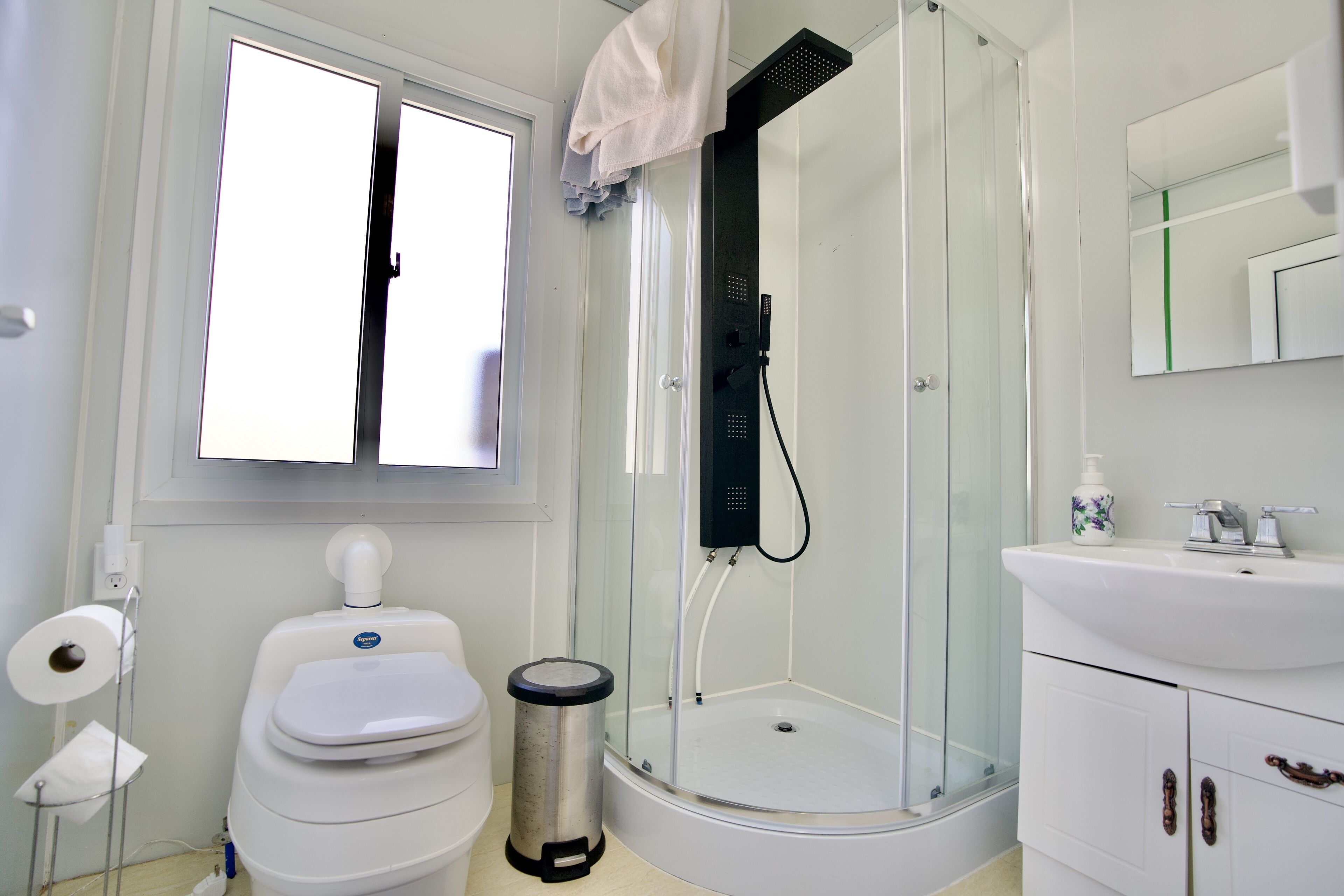 Towels, soap, toilet paper