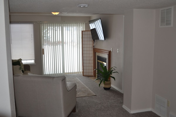 Una Smart TV, una chimenea