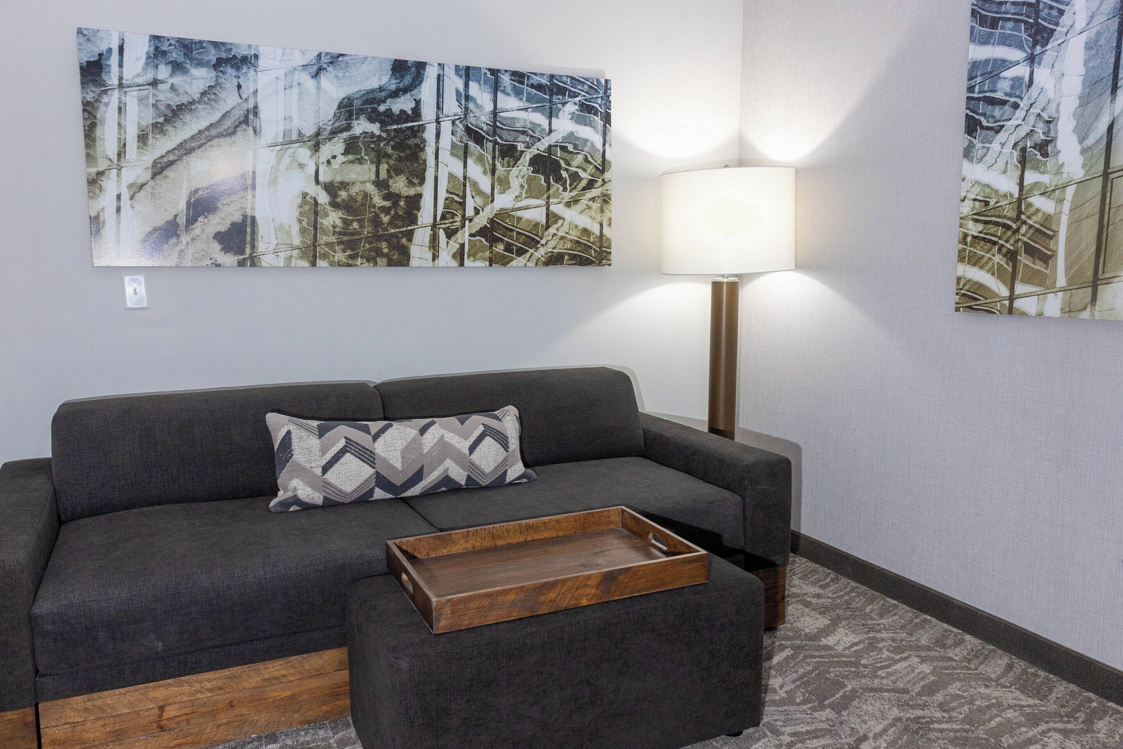 1 bedroom, desk, laptop workspace, iron/ironing board