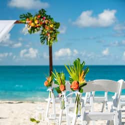 On the beach, white sand