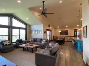 TV, fireplace, DVD player, stereo