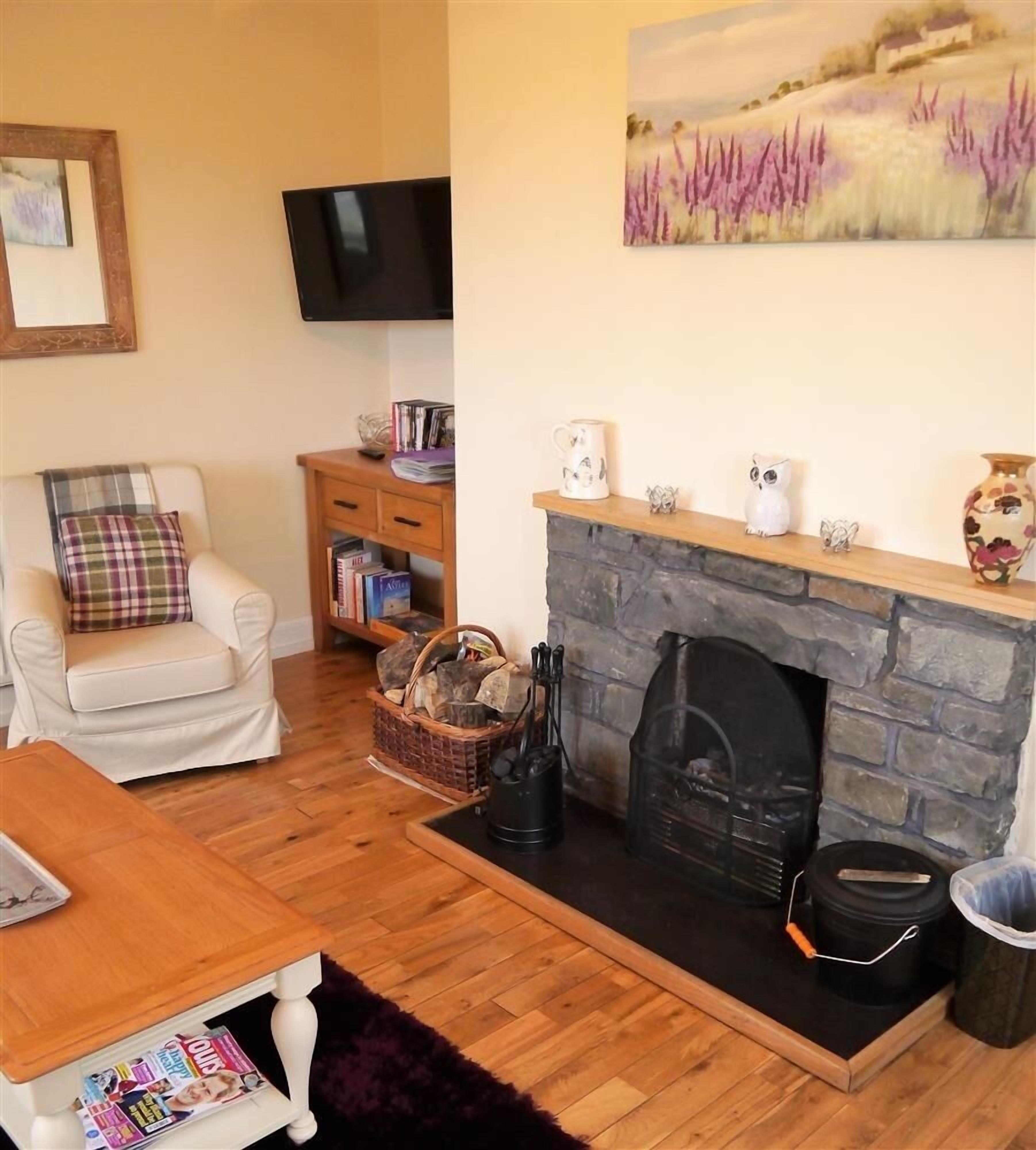 TV, fireplace, DVD player