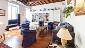 Apartment, 3 Bedrooms, Balcony, City View | Interior - Luxury Trevi Apartment (Rome)