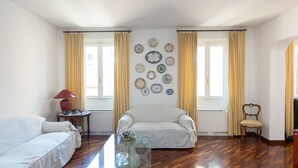 Apartment, 2 Bedrooms, City View | Living area - Beautiful Roman Apartment Next To Trevi Fountain (Rome)