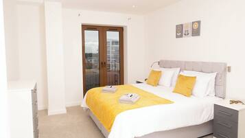 Apartment, 1 Bedroom, Accessible, Balcony | 2 bedrooms, bed sheets