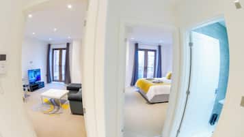 Apartment, 1 Bedroom, Accessible, Balcony | 2 bedrooms, bed sheets