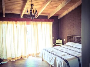 Cabin, 4 Bedrooms, Balcony, Garden View | 4 bedrooms - Beautiful Cabin Downtown Tapalpa Oven Mud Barbecue Grill 4 Room 12 ppl TV Wifi (Tapalpa)