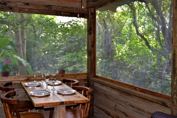 Dining - Private 2-bedroom Jungle Cabin in Tropical Garden, San Ignacio (San Ignacio)