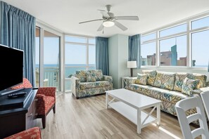 TV - Amazing Views & Amenities at Ritzy Oceanfront Family Condo Resort, Restaurants-North Myrtle Beach (North Myrtle Beach)