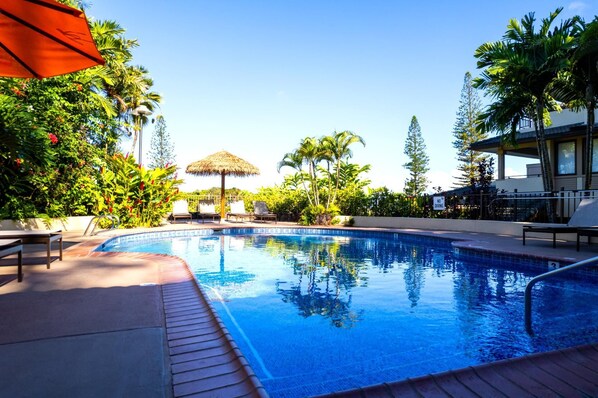 A heated pool