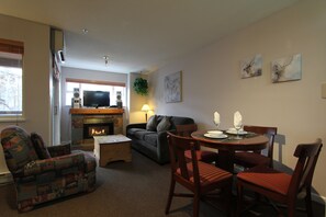 TV, fireplace, DVD player