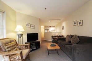 TV, fireplace, DVD player