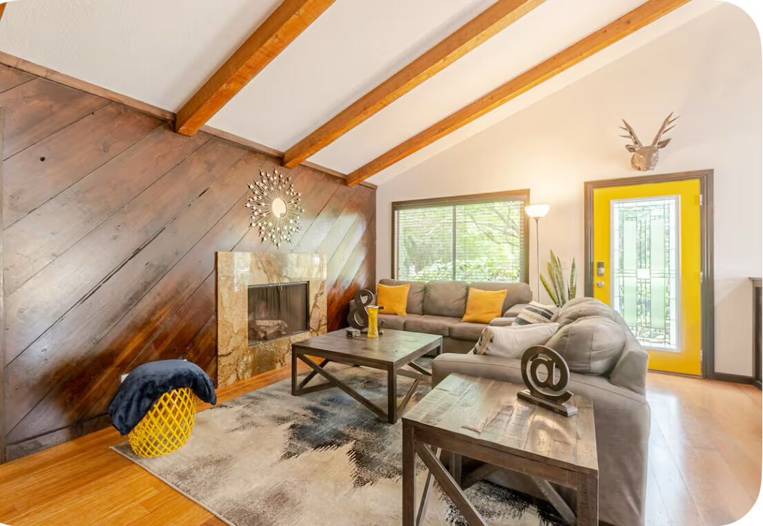 Smart TV, fireplace, video games