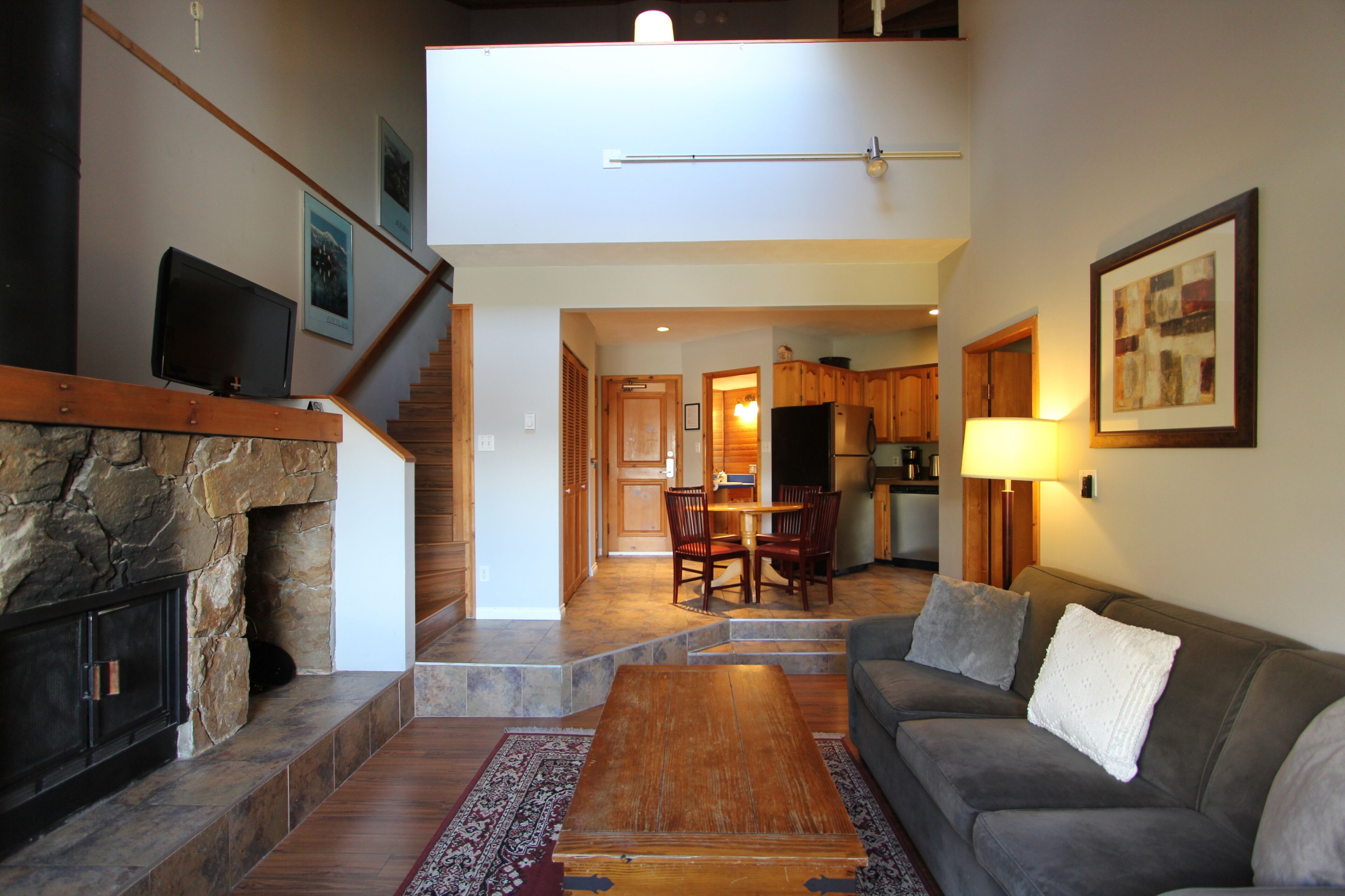 TV, fireplace, DVD player