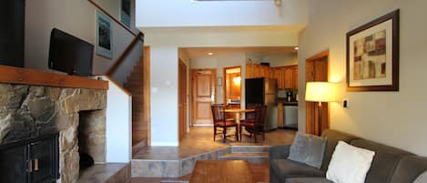 TV, fireplace, DVD player