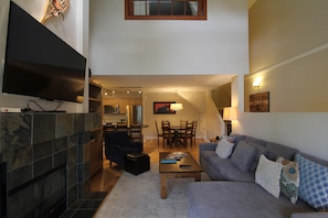 TV, fireplace, DVD player - Snowberry #25 | 3 Bedroom with Kitchen, Fireplace and Balcony (Whistler)