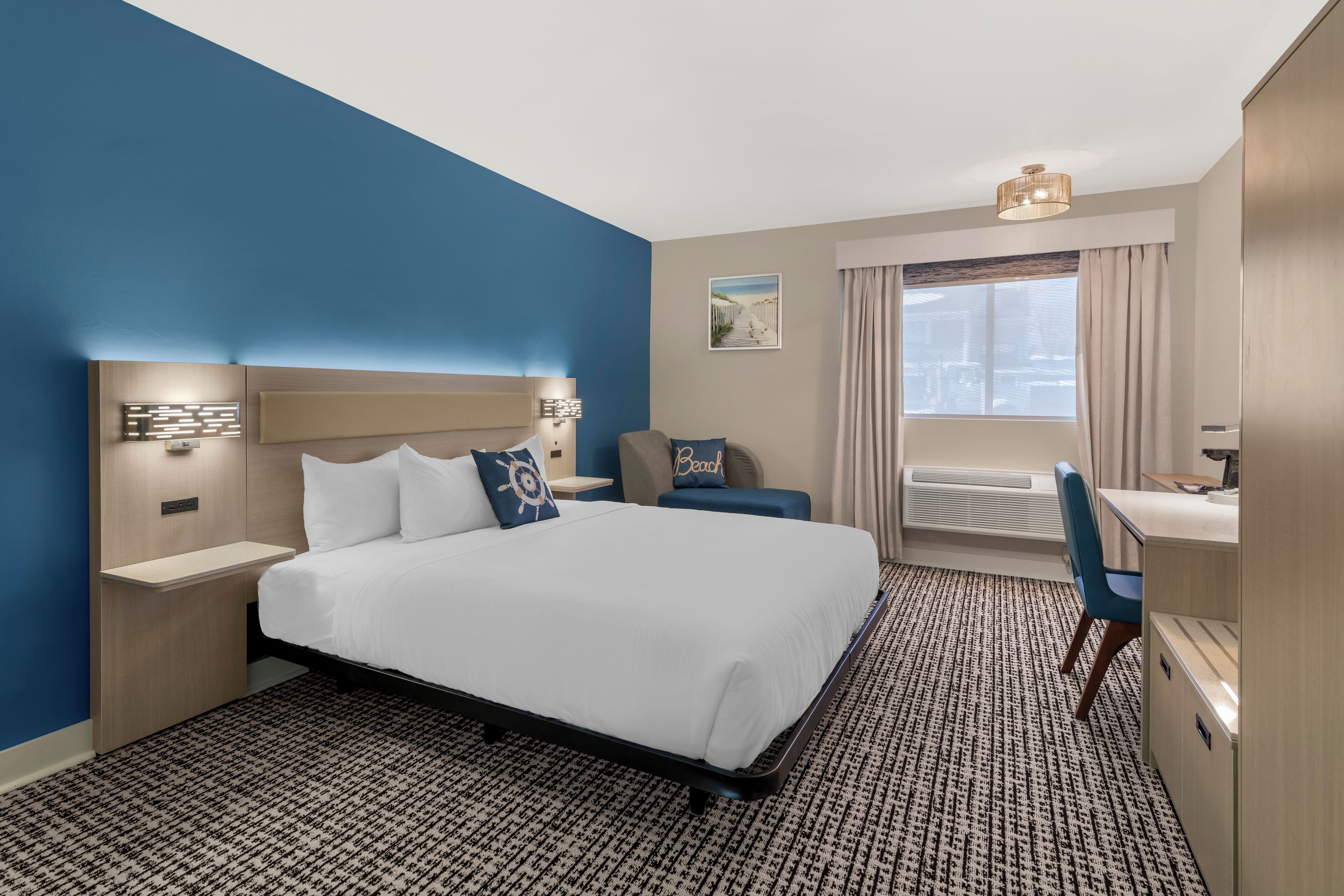 Chambre, 1 très grand lit, accessible aux personnes à mobilité réduite, non-fumeur