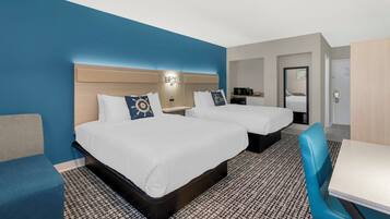 Room, 2 Queen Beds, Non Smoking | Desk, free WiFi, bed sheets