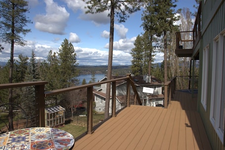 Terrace/patio. Peaceful Hayden Lake Retreat I Private Deck + Stunning Lake Views