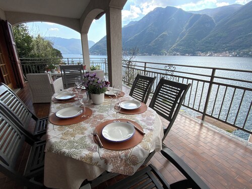 Amazing Lake Views from Large Terrace.  Swimming and Boat Dock on Property