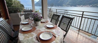 Amazing Lake Views from Large Terrace.  Swimming and Boat Dock on Property