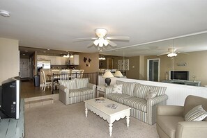 TV, DVD player, stereo - Oceanfront 3 Bedroom Condo directly on the Boardwalk with a Great Balcony (Ocean City)