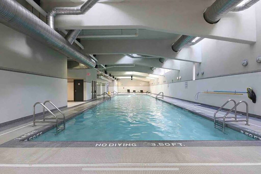 Indoor pool, a heated pool