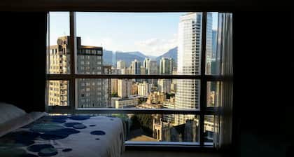 Amazing View from the Top of Vancouver Downtown