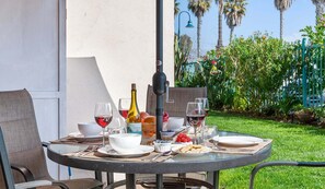 Outdoor dining - Beach Access in 14 Steps | Remodeled Condo with Private Patio (Carpinteria)
